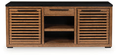 Elite Furniture Outlet - Ashley Furniture - Kallari Bookcase - Credenza / Warm Brown/Black - H737-60