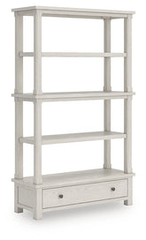 Elite Furniture Outlet - Ashley Furniture - Robbinsdale Bookcase - Bookcase / Antique White - H742-70