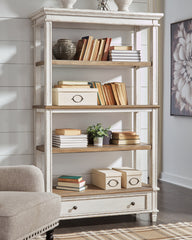 Elite Furniture Outlet - Ashley Furniture - Realyn Bookcase - Bookcase / Brown/White - H743-70