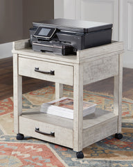 Elite Furniture Outlet - Ashley Furniture - Carynhurst Printer Stand - Printer Stand / Whitewash - H755-11