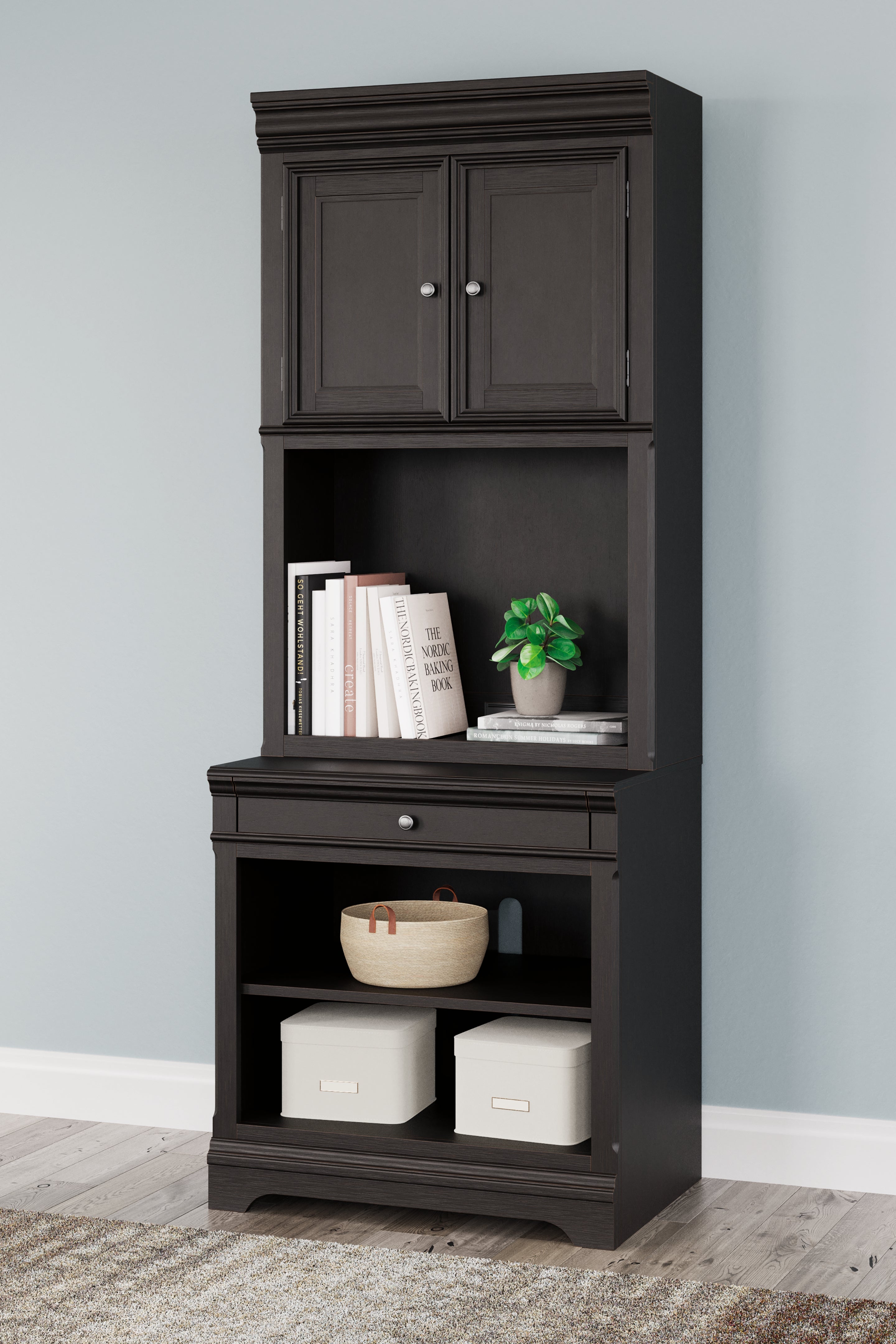 Elite Furniture Outlet - Ashley Furniture - Beckincreek Bookcase - Bookcase / Black - H778H7