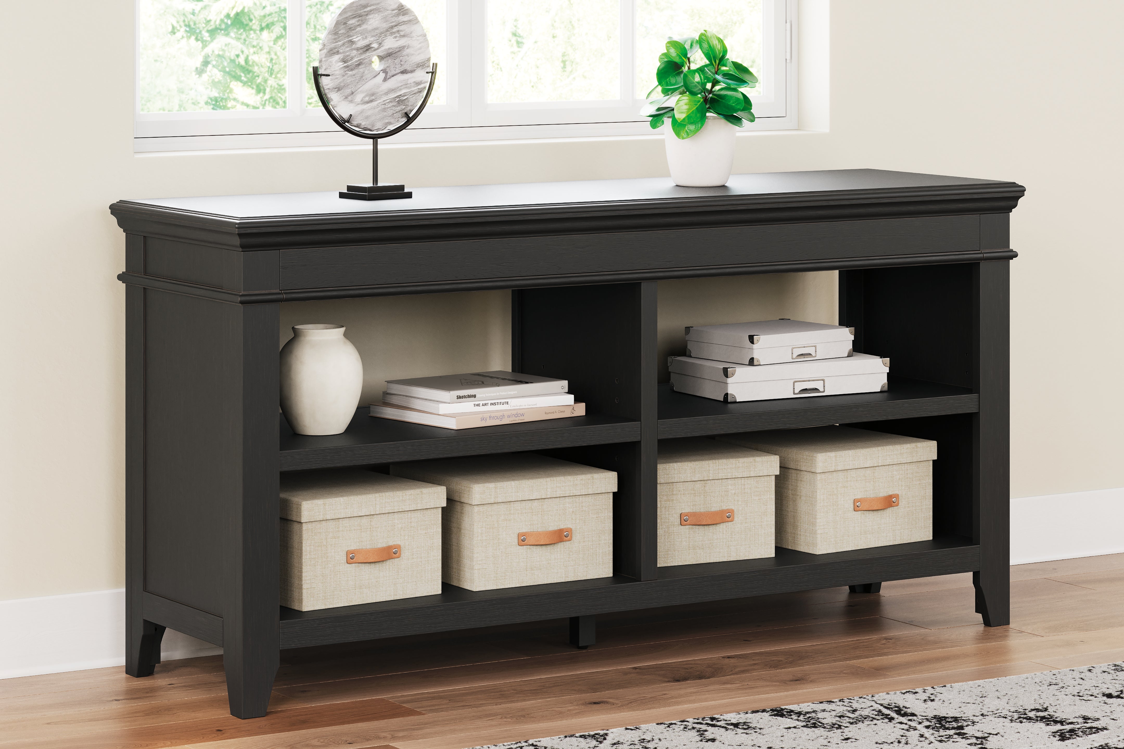 Elite Furniture Outlet - Ashley Furniture - Beckincreek Credenza - Credenza / Black - H778-46