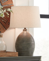 Elite Furniture Outlet - Ashley Furniture - Joyelle Lighting - Table Lamp (Set of 2) / Gray - L100744X2