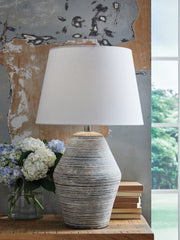Elite Furniture Outlet - Ashley Furniture - Lawrock Lighting - Terracotta Table Lamp (1/CN) / Antique Blue - L100834