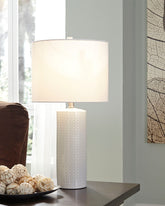 Elite Furniture Outlet - Ashley Furniture - Steuben Lighting - Ceramic Table Lamp (Set of 2) / White - L177904