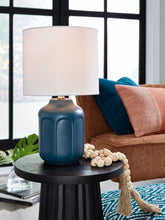 Elite Furniture Outlet - Ashley Furniture - Gierburg Lighting - Table Lamp (Set of 2) / Teal - L180214X2