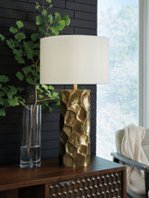 Elite Furniture Outlet - Ashley Furniture - Marshawn Lighting - Metal Table Lamp (1/CN) / Gold Finish - L207524