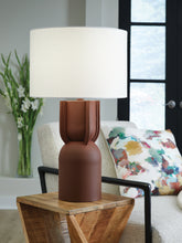 Elite Furniture Outlet - Ashley Furniture - Rowandale Lighting - Metal Table Lamp (1/CN) / Brick Red - L207534