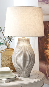 Elite Furniture Outlet - Ashley Furniture - Layal Lighting - Table Lamp (Set of 2) / Beige - L235634X2