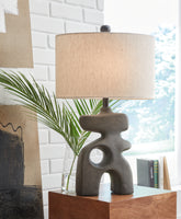 Elite Furniture Outlet - Ashley Furniture - Danacy Lighting - Table Lamp (Set of 2) / Distressed Black - L235754X2