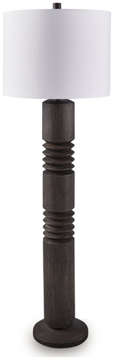 Elite Furniture Outlet - Ashley Furniture - Fainwell Lighting - Poly Floor Lamp (1/CN) / Distressed Black - L235861