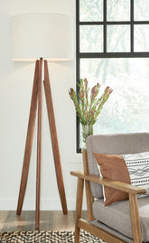 Elite Furniture Outlet - Ashley Furniture - Dallson Lighting - Wood Floor Lamp (1/CN) / Brown - L329011