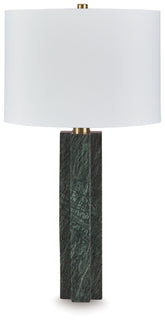 Elite Furniture Outlet - Ashley Furniture - Keegan Lighting - Marble Table Lamp (1/CN) / Green - L429084