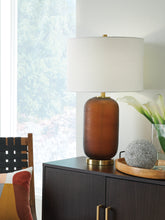 Elite Furniture Outlet - Ashley Furniture - Farberman Lighting - Glass Table Lamp (1/CN) / Amber - L430864