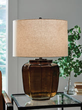 Elite Furniture Outlet - Ashley Furniture - Bainmore Lighting - Glass Table Lamp (1/CN) / Amber - L430914