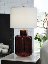 Elite Furniture Outlet - Ashley Furniture - Mette Lighting - Glass Table Lamp (1/CN) / Brown/Gold Finish - L430924