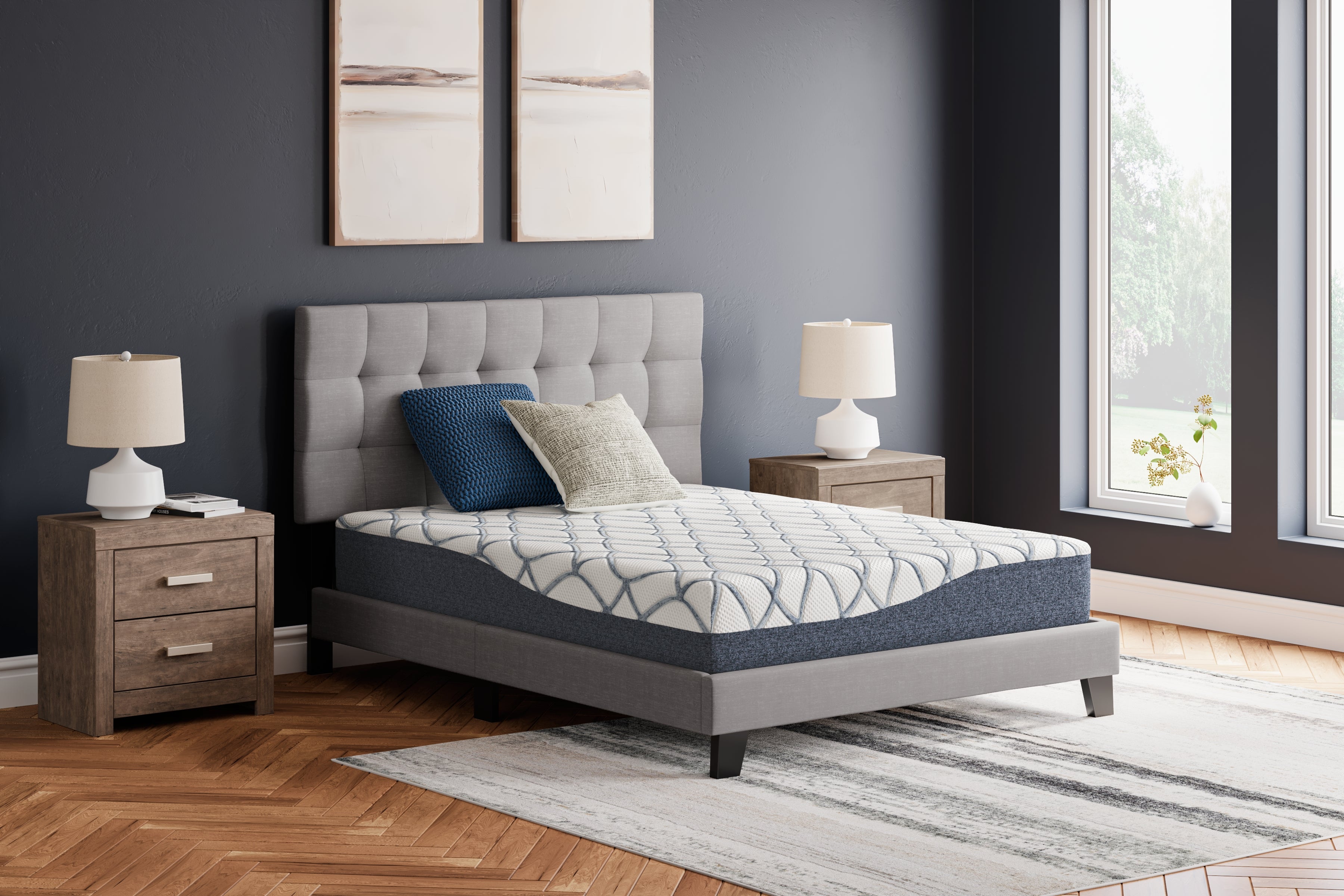 Elite Furniture Outlet - Ashley Furniture - 10 Inch Chime Elite 2.0 Mattresses - Twin / White/Blue - M42511