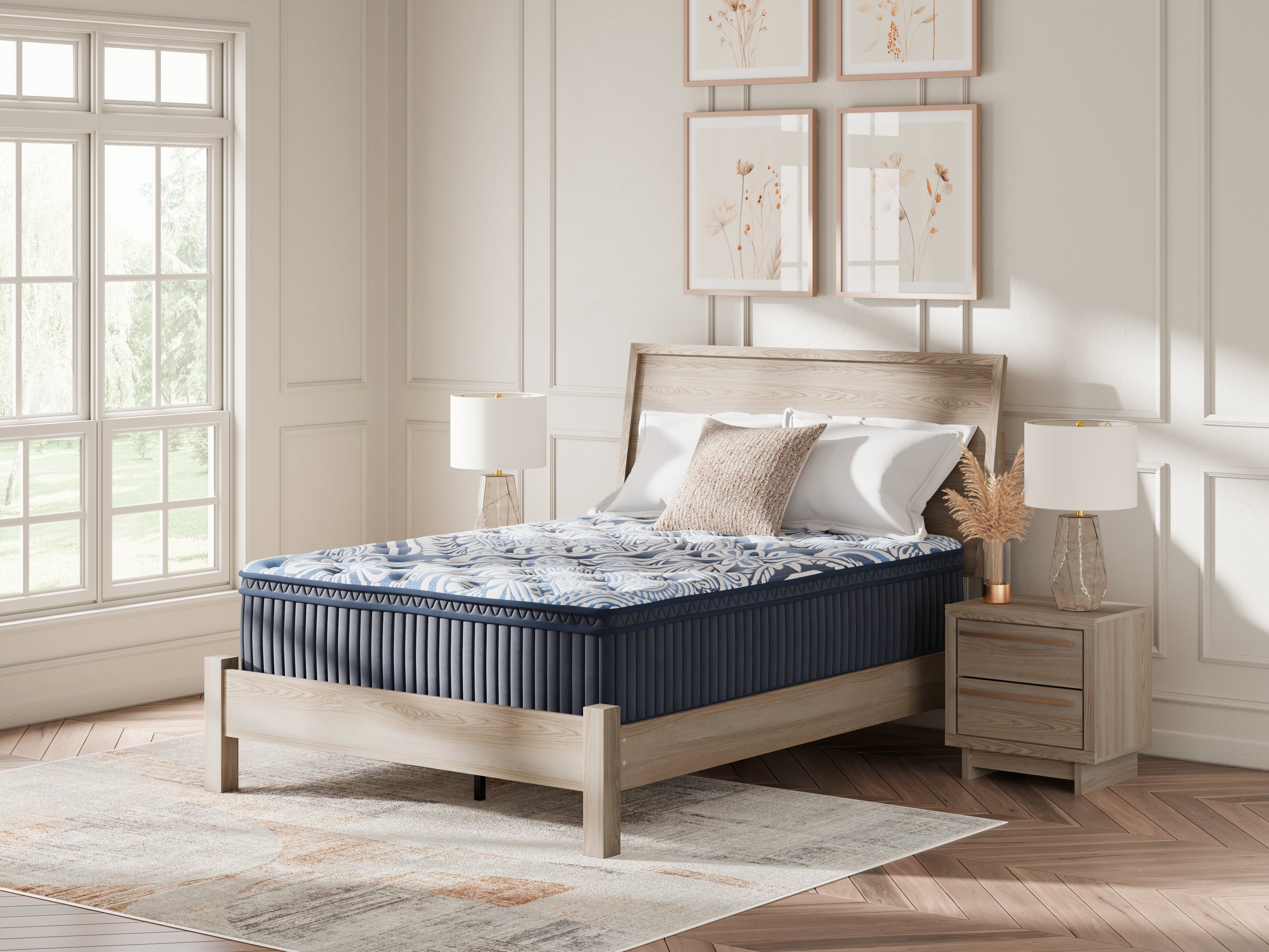 Elite Furniture Outlet - Ashley Furniture - Plush Luxe 2.0 Mattresses - California King / Blue - M49751