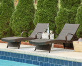 Elite Furniture Outlet - Ashley Furniture - Kantana Outdoor - Chaise Lounge (Set of 2) / Brown - P283-815
