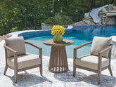Elite Furniture Outlet - Ashley Furniture - Joy Lagoon Outdoor - Chairs w/CUSH/Table Set (3/CN) - PCP310-050
