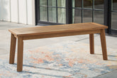 Elite Furniture Outlet - Ashley Furniture - Janiyah Outdoor - Bench / Light Brown - P407-600