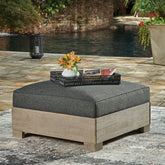 Elite Furniture Outlet - Ashley Furniture - Citrine Park Outdoor - Ottoman with Cushion / Brown/Charcoal - P660-814