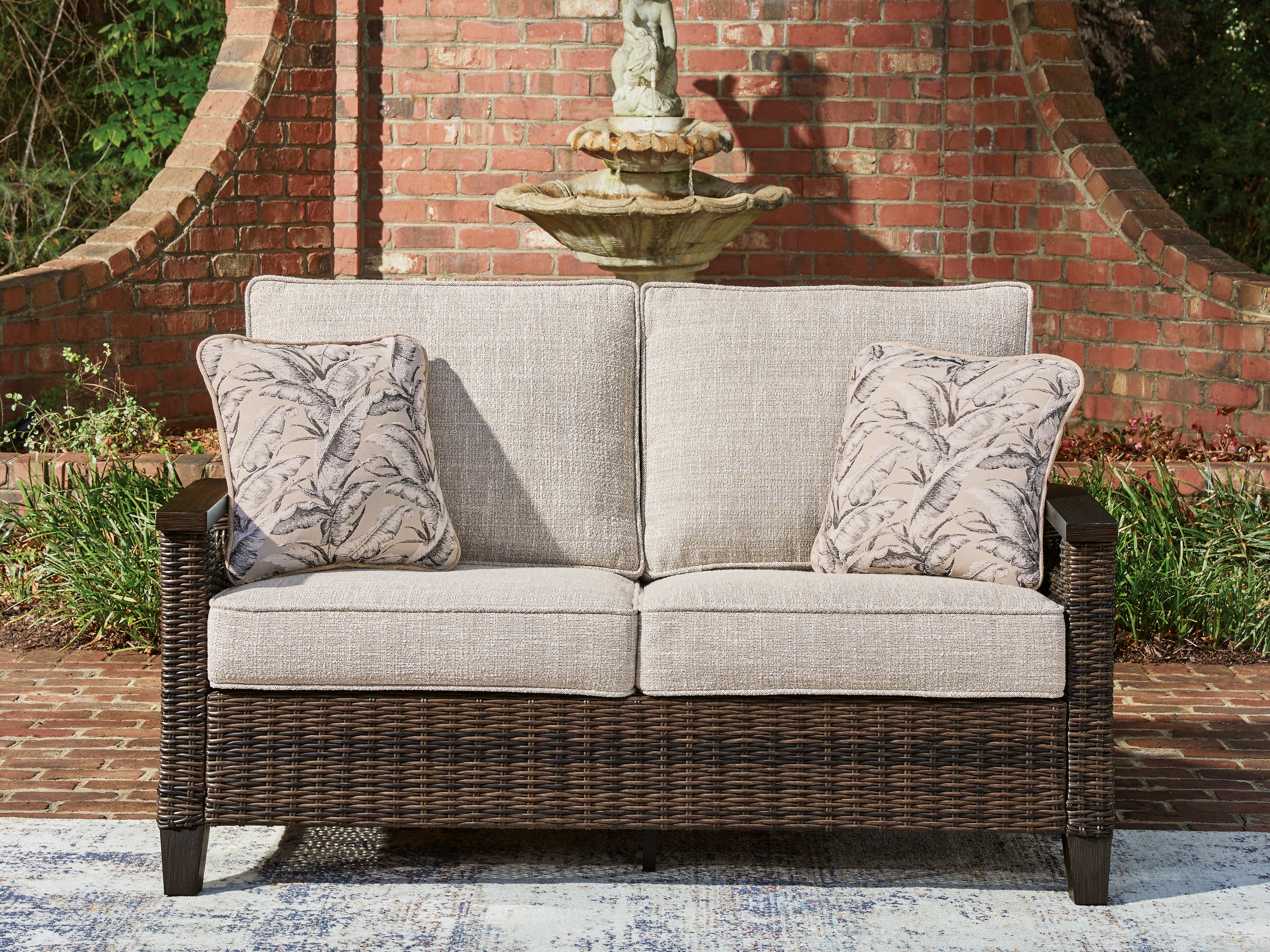 Elite Furniture Outlet - Ashley Furniture - Monterey Point Outdoor - Loveseat w/Cushion - PCP760-835