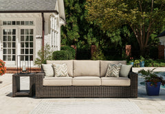 Elite Furniture Outlet - Ashley Furniture - Coastline Bay Outdoor - Ottoman with Cushion / Brown - P784-814