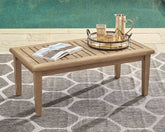 Elite Furniture Outlet - Ashley Furniture - Gerianne Outdoor - Rectangular Cocktail Table / Grayish Brown - P805-701