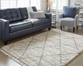 Elite Furniture Outlet - Ashley Furniture - Abdalah Rug - 5' x 7' Rug / Beige/Gray - R404622