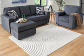 Elite Furniture Outlet - Ashley Furniture - Lambworth Rug - 5'3" x 7' Rug / Gray/Cream - R405342