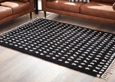 Elite Furniture Outlet - Ashley Furniture - Minston Rug - 8' x 10' Rug / Black/White - R405951