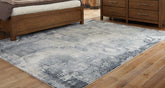 Elite Furniture Outlet - Ashley Furniture - Langrich Rug - 5'3" x 7'3" Rug / Blue/Gray/Cream - R406132