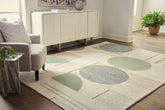Elite Furniture Outlet - Ashley Furniture - Dallane Rug - 5' x 7' Rug / Linen/Blue/Green - R406352