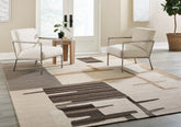 Elite Furniture Outlet - Ashley Furniture - Kencher Rug - 10' x 14' Rug / Beige/Brown - R406820