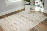 Elite Furniture Outlet - Ashley Furniture - Kasney Rug - 5' x 7' Rug / Cream/Brown - R406852