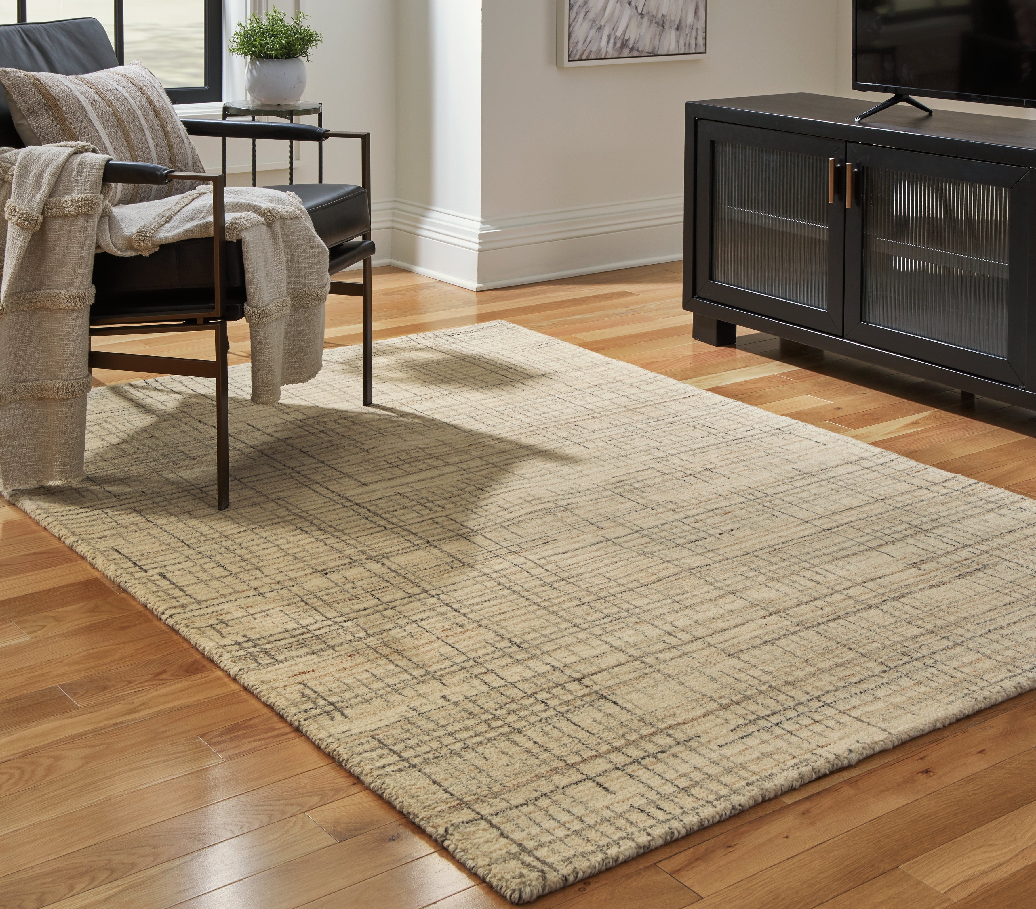 Elite Furniture Outlet - Ashley Furniture - Janston Rug - 8' x 10' Rug / Ivory/Gray/Tan - R406861