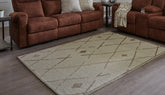 Elite Furniture Outlet - Ashley Furniture - Guyford Rug - 8' x 10' Rug / Beige/Brown - R406871