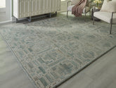 Elite Furniture Outlet - Ashley Furniture - Jossland Rug - 5' x 7' Rug / Green/Ivory - R406912