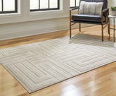 Elite Furniture Outlet - Ashley Furniture - Darmondard Rug - 8' x 10' Rug / Cream/Taupe - R406941
