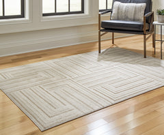 Elite Furniture Outlet - Ashley Furniture - Darmondard Rug - 8' x 10' Rug / Cream/Taupe - R406941
