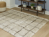 Elite Furniture Outlet - Ashley Furniture - Wrenlow Rug - 8' x 10' Rug / Gray/Cream - R407221