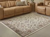 Elite Furniture Outlet - Ashley Furniture - Beritham Rug - Medium Rug / Blue/Brown/Beige - R407262