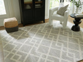 Elite Furniture Outlet - Ashley Furniture - Unawick Rug - Medium Rug / Gray/Ivory - R407332