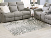 Elite Furniture Outlet - Ashley Furniture - Verland Rug - Washable 7'6" x 9'6" Area Rug / Gray/White - R407431