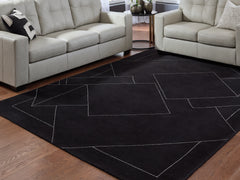 Elite Furniture Outlet - Ashley Furniture - Marav Rug - 5' x 7' Area Rug / Black/White - R407532
