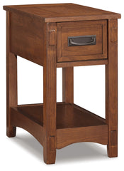 Elite Furniture Outlet - Ashley Furniture - Breegin Chairside End Table - Chair Side End Table / Brown - T007-319