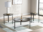 Elite Furniture Outlet - Ashley Furniture - Dorylin Table (Set of 3) - Occasional Table Set (3/CN) / Black - T139-13