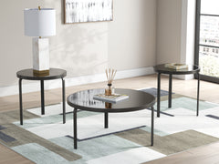 Elite Furniture Outlet - Ashley Furniture - Dorylin Table (Set of 3) - Occasional Table Set (3/CN) / Black - T139-13