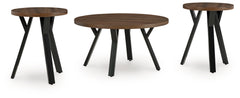 Elite Furniture Outlet - Ashley Furniture - Elbrynn Table (Set of 3) - Occasional Table Set (3/CN) / Brown/Black - T153-13